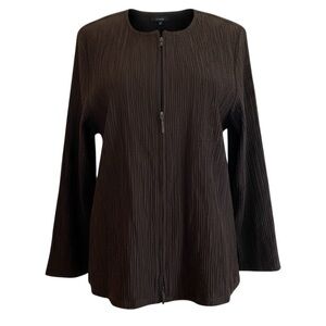Eileen Fisher Crinkle Pleat Lightweight Jacket